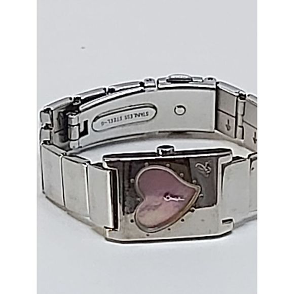 Anne Klien pink & silver heart watch - Picture 2 of 8